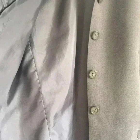 STYLE & Co. Button Down Fully Lined Open Front Green Career Blazer Jacket Sz 8P - Picture 5 of 6